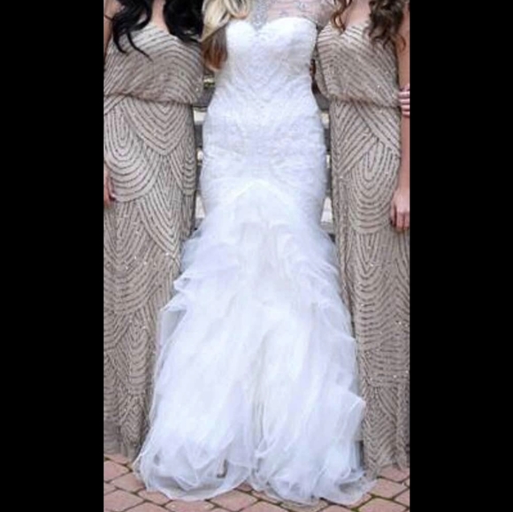 Pronovias Wedding Dress Size 10 - Picture 2 of 7